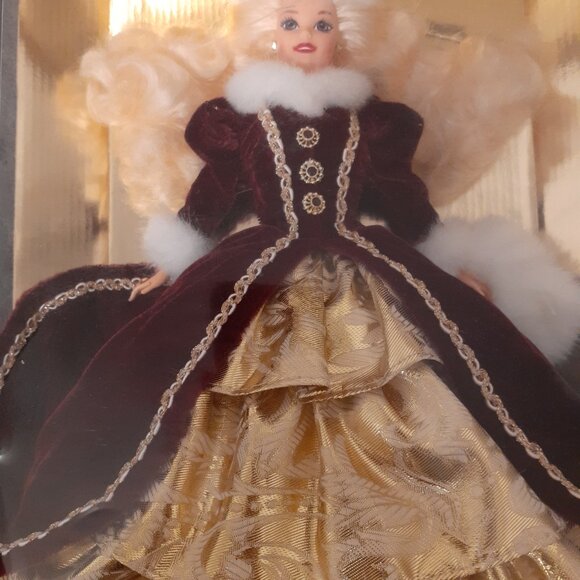 Mattel 1996 Happy Holidays Barbie Special Edition Vintage, purple eyes - Picture 2 of 8